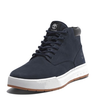 Timberland Maple Grove navy mid-top lace-up leather trainers