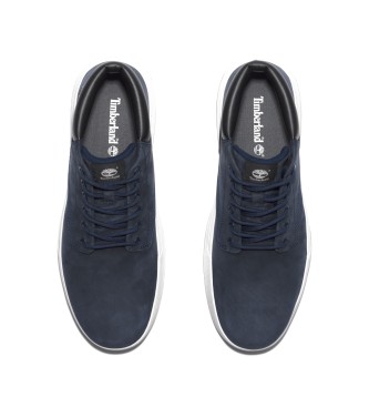 Timberland Maple Grove navy mid-top lace-up leather trainers