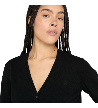 Timberland Cardigan in lana merino nera