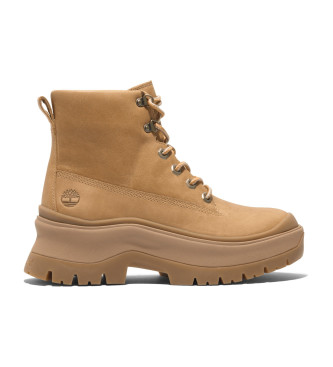 Timberland Stivaletti alla caviglia in pelle marrone con lacci medi