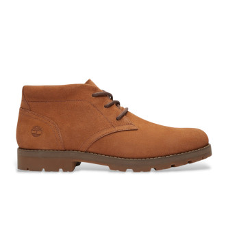 Timberland Botas de piel de caa media con cordones Britton Square marrn