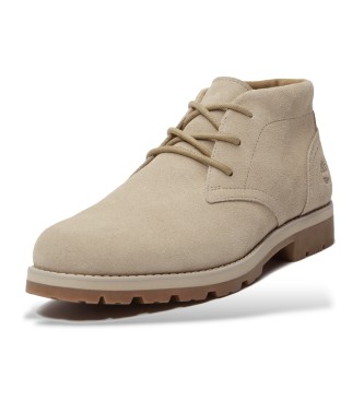 Timberland Britton Square beige leren veterlaarzen voor middenkalf