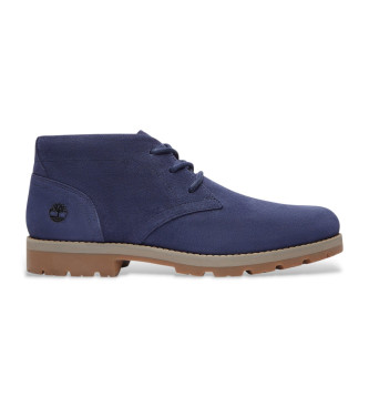 Timberland Botas de piel de caa media con cordones Britton Square azul