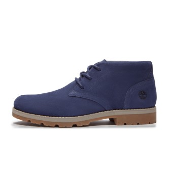 Timberland Botas de couro de cano mdio com atacadores Britton Square azul