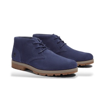 Timberland Botas de piel de caa media con cordones Britton Square azul