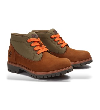 Timberland Brauner Chukka Premium Halbhoher Schnrstiefel aus Leder