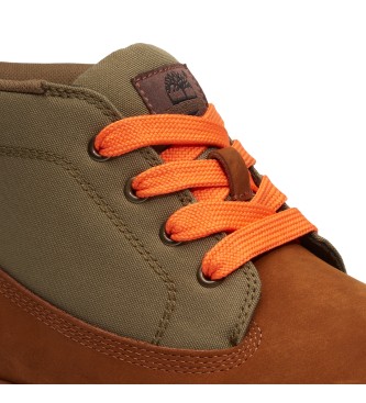 Timberland Brauner Chukka Premium Halbhoher Schnrstiefel aus Leder