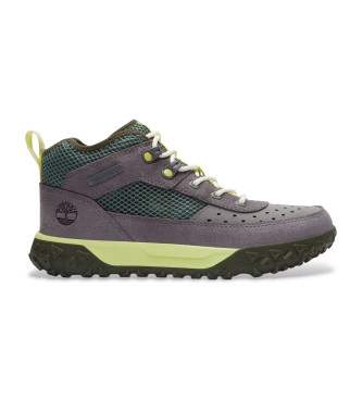 Timberland Szare skórzane sznurowane buty sportowe GreenStride Motion z niską cholewką