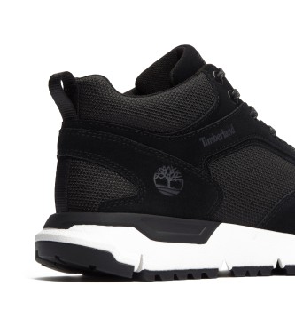 Timberland Sznurowane skórzane buty Voyager Park mid-top czarne