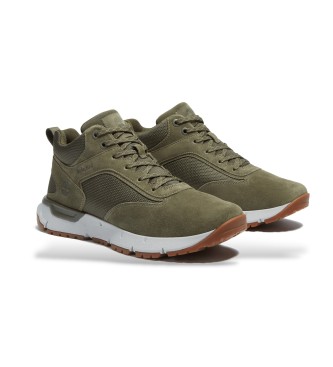 Timberland Voyager Park groene mid-top veterschoenen van leer