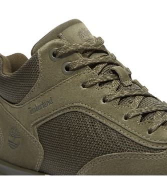 Timberland Voyager Park groene mid-top veterschoenen van leer