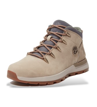 Timberland Sprint Trekker beige snrning mid-top lderskor