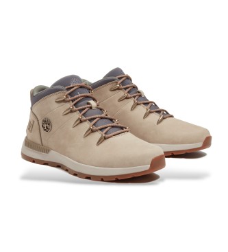 Timberland Sprint Trekker beige lace-up mid-top leather trainers