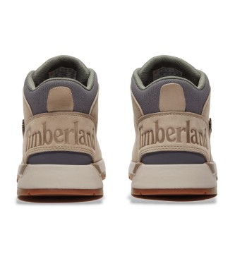 Timberland Sprint Trekker - Baskets en cuir beige  lacets et  mi-hauteur