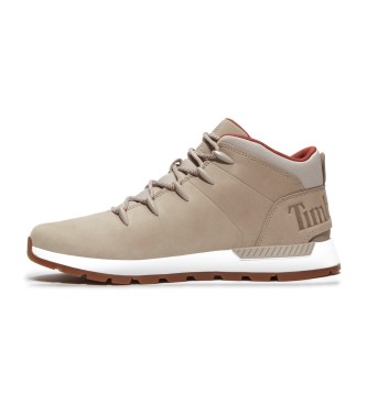 Timberland Stivali Sprint Trekker in pelle beige a met polpaccio 