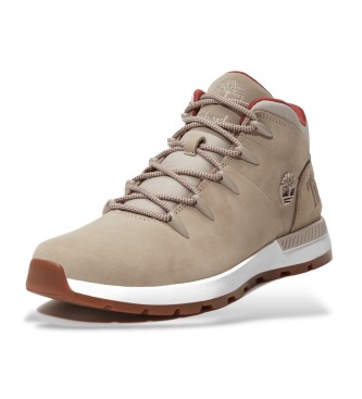 Timberland Stivali Sprint Trekker in pelle beige a met polpaccio 