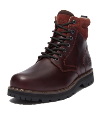 Timberland Britton Road vodoodporni usnjeni škornji bordo barve