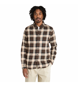 Timberland Brązowa koszula flanelowa w kratę