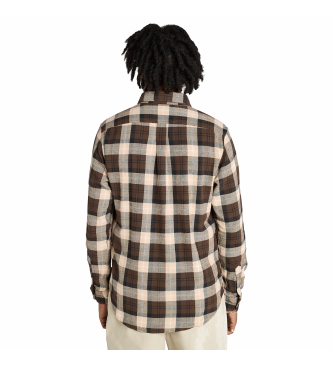 Timberland Brązowa koszula flanelowa w kratę