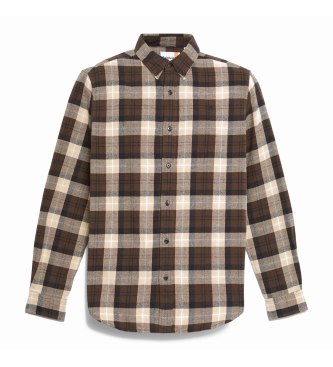 Timberland Brązowa koszula flanelowa w kratę