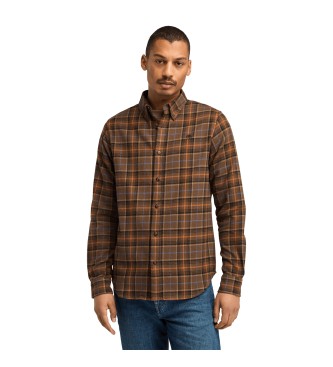 Timberland Mellemtung brun ternet flannelskjorte