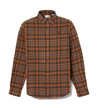 Timberland Mellemtung brun ternet flannelskjorte