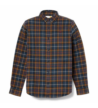 Timberland Mellemtyk navy ternet flannelskjorte