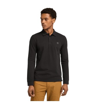 Timberland Millers River piqu poloshirt lange mouw zwart