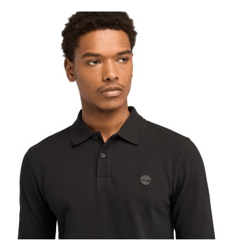 Timberland Millers River piqu poloshirt lange mouw zwart