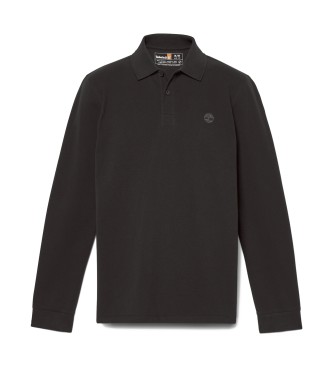 Timberland Millers River piqu poloshirt lange mouw zwart