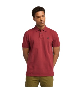 Timberland Millers River piqu poloshirt met korte mouwen rood