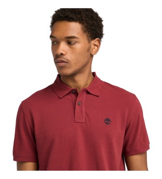 Timberland Millers River piqu poloshirt met korte mouwen rood