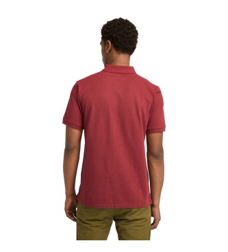 Timberland Millers River piqu poloshirt met korte mouwen rood