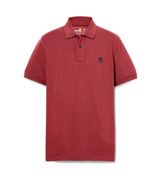 Timberland Millers River piqu poloshirt met korte mouwen rood