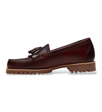 Timberland Burgundy Authentic Kiltie Leather Loafers