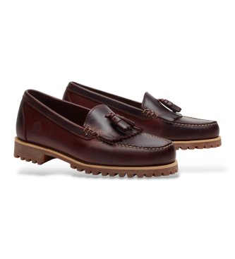 Timberland Burgundy Authentic Kiltie Leather Loafers