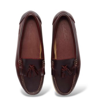 Timberland Burgundy Authentic Kiltie Leather Loafers