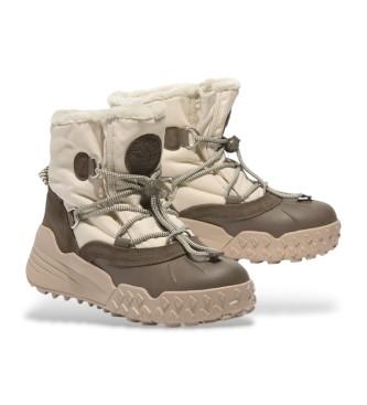 Timberland Moriah Range Mid Waterproof beige leren snowboardschoenen