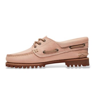 Timberland Authentic pink leather boat shoes