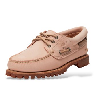 Timberland Authentic pink leather boat shoes
