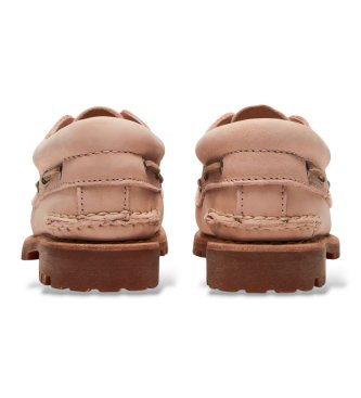 Timberland Authentic pink leather boat shoes