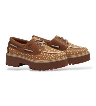 Timberland Brown Stone Street leather boat shoes