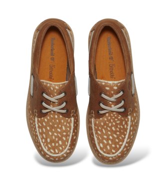 Timberland Brown Stone Street leather boat shoes