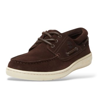 Timberland Dark brown Portofino Pier Leather Boat Shoes