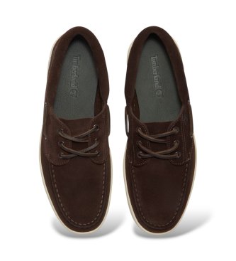 Timberland Dark brown Portofino Pier Leather Boat Shoes