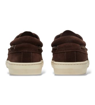 Timberland Dark brown Portofino Pier Leather Boat Shoes