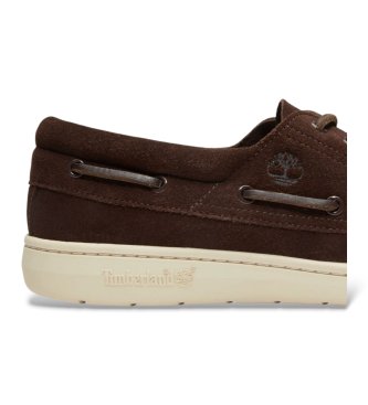 Timberland Dark brown Portofino Pier Leather Boat Shoes