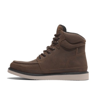 Timberland Bottes en cuir  lacets Newmarket de couleur marron