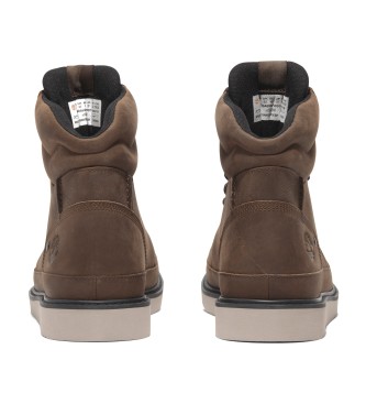 Timberland Bottes en cuir  lacets Newmarket de couleur marron