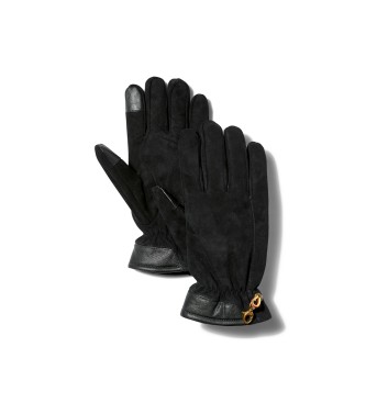 Timberland Guantes de cuero compatibles con pantallas tctiles Winter Hill negro